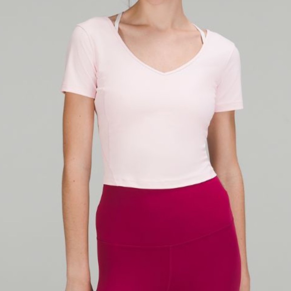 Lululemon Nulu Cropped Slim Yoga Short Sleeve Shirt